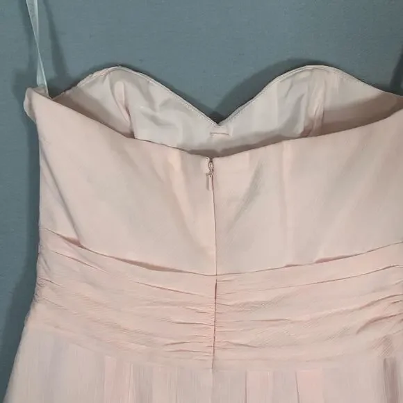 Chiffon Mini Dress Baby Pink Ladies Size 4 Wedding Party - Picture 5 of 8